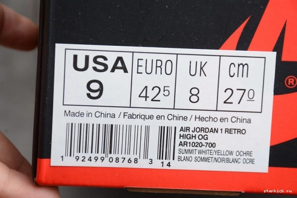 1 Retro Toe' AR1020-700 Air High OG Jordan AR1020-700 'Yellow 0804